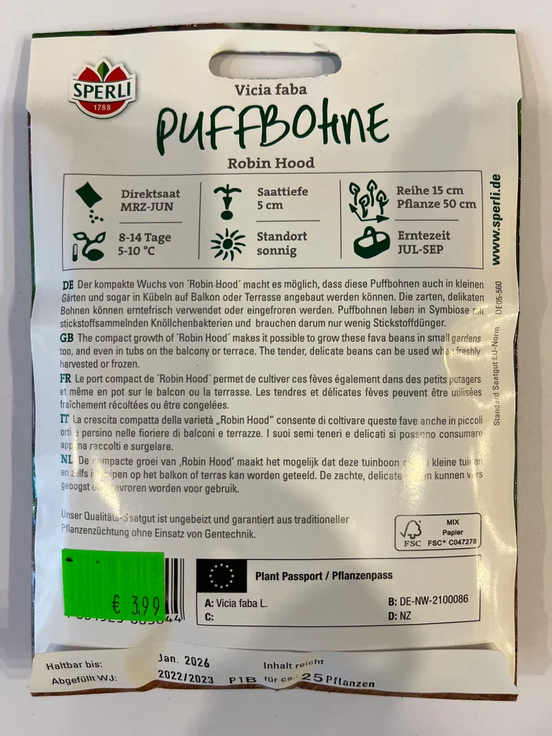 Puffbohne Robin Hood