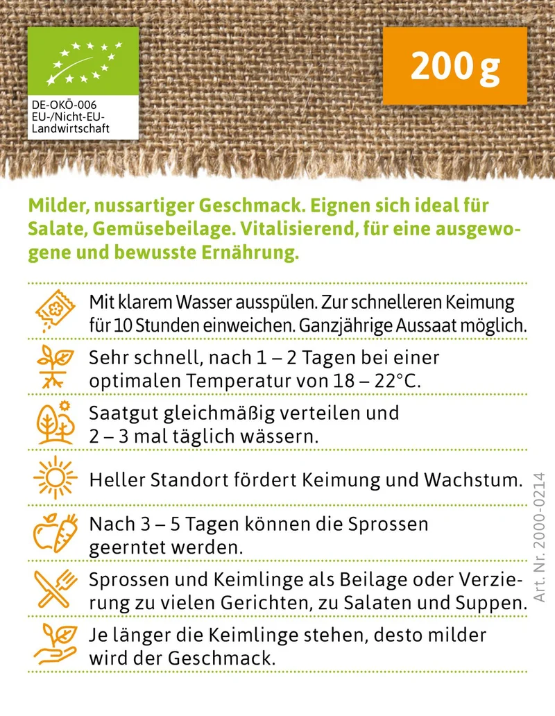 Keimsprossen Weizen | BIO Keimsprossen von FLORTUS