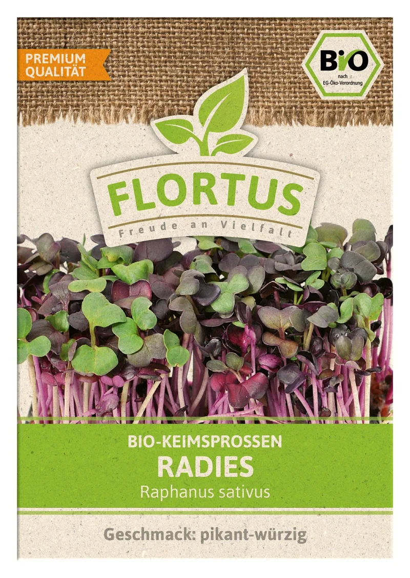 Keimsprossen Radies | BIO Keimsprossen von FLORTUS