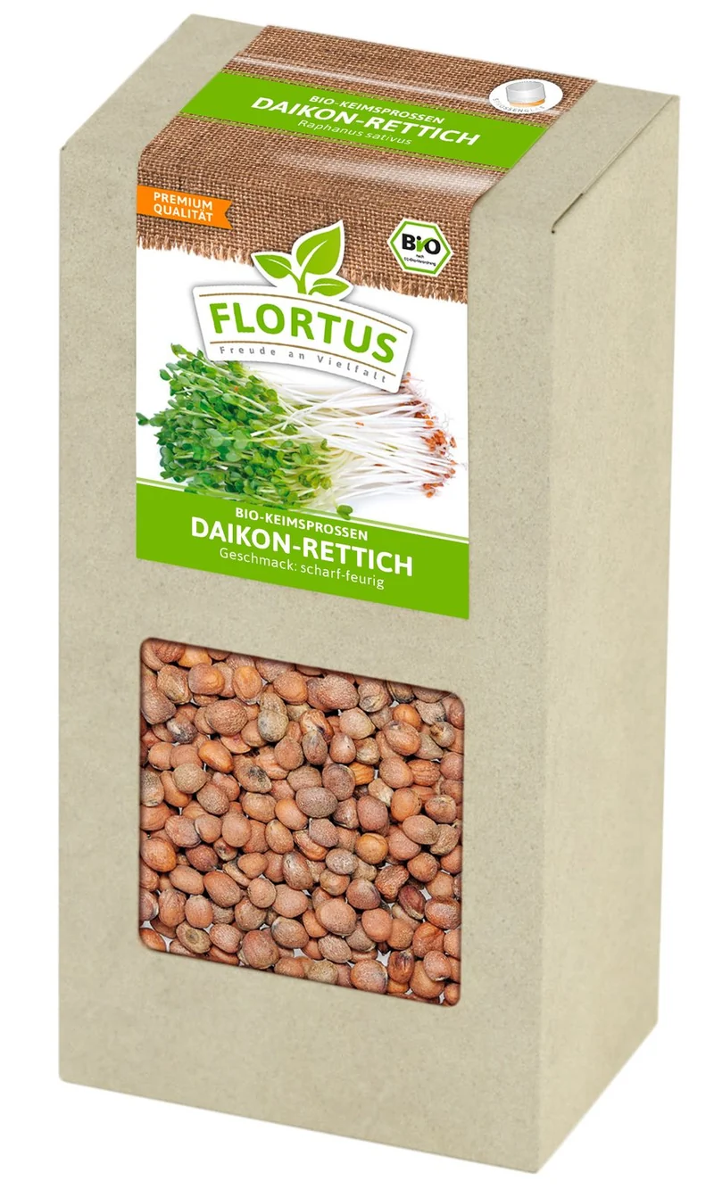 Keimsprossen Daikon-Rettich | BIO Keimsprossen von FLORTUS