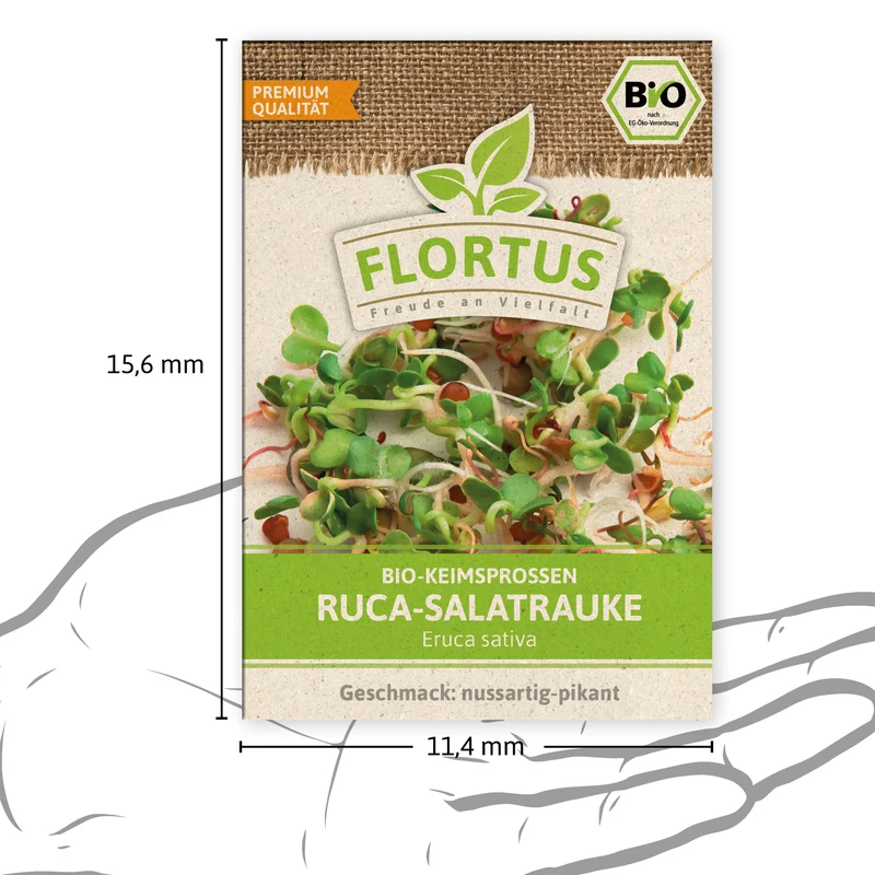 Keimsprossen Ruca-Salatrauke | BIO Keimsprossen von FLORTUS