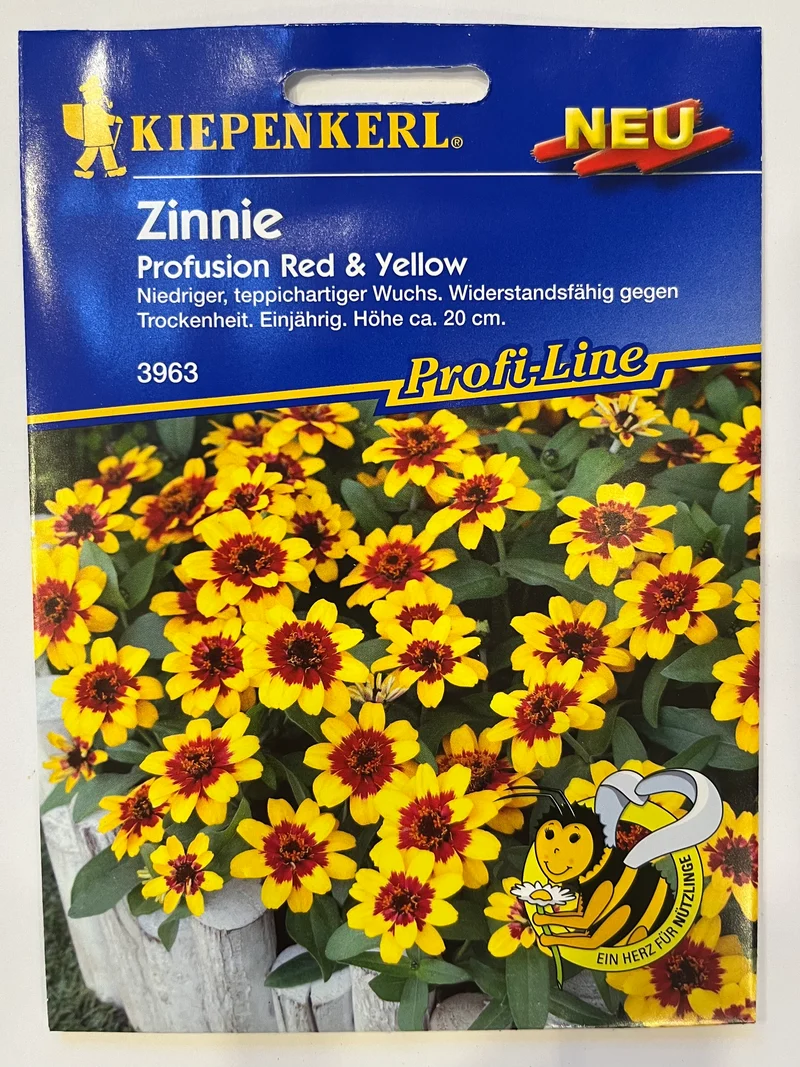Zinnie Profussion Red & Yelllow