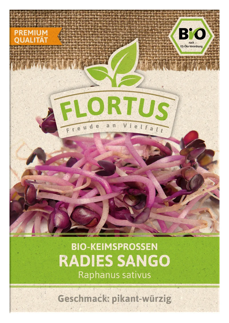 Keimsprossen Radies Sango | BIO Keimsprossen von FLORTUS