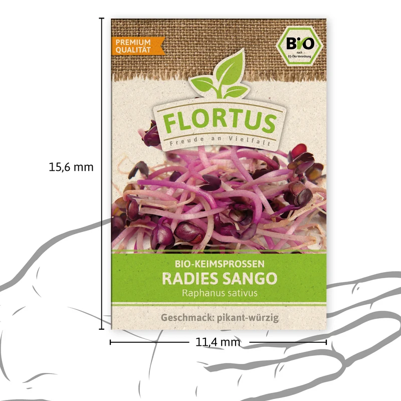 Keimsprossen Radies Sango | BIO Keimsprossen von FLORTUS