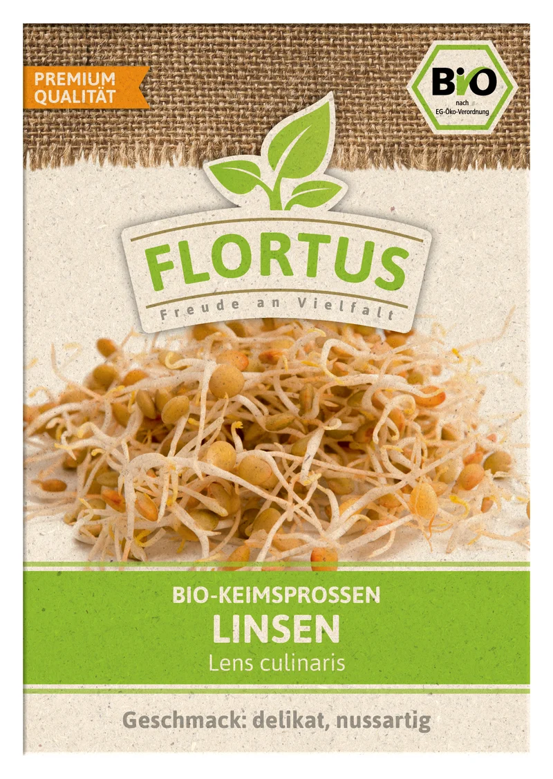 Keimsprossen Linse | BIO Keimsprossen von FLORTUS