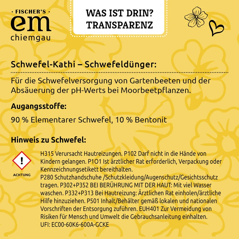 Schwefel-Kati Schwefel Dünger