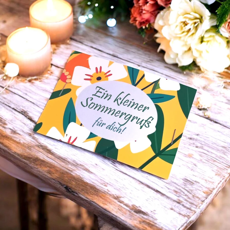 10x Kleiner Blumengruß "Sommergruß"