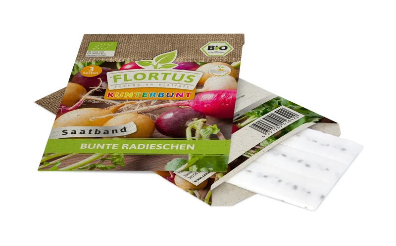 Bunte Radieschen (Saatband) | BIO Saatbänder & Saatplatten von FLORTUS