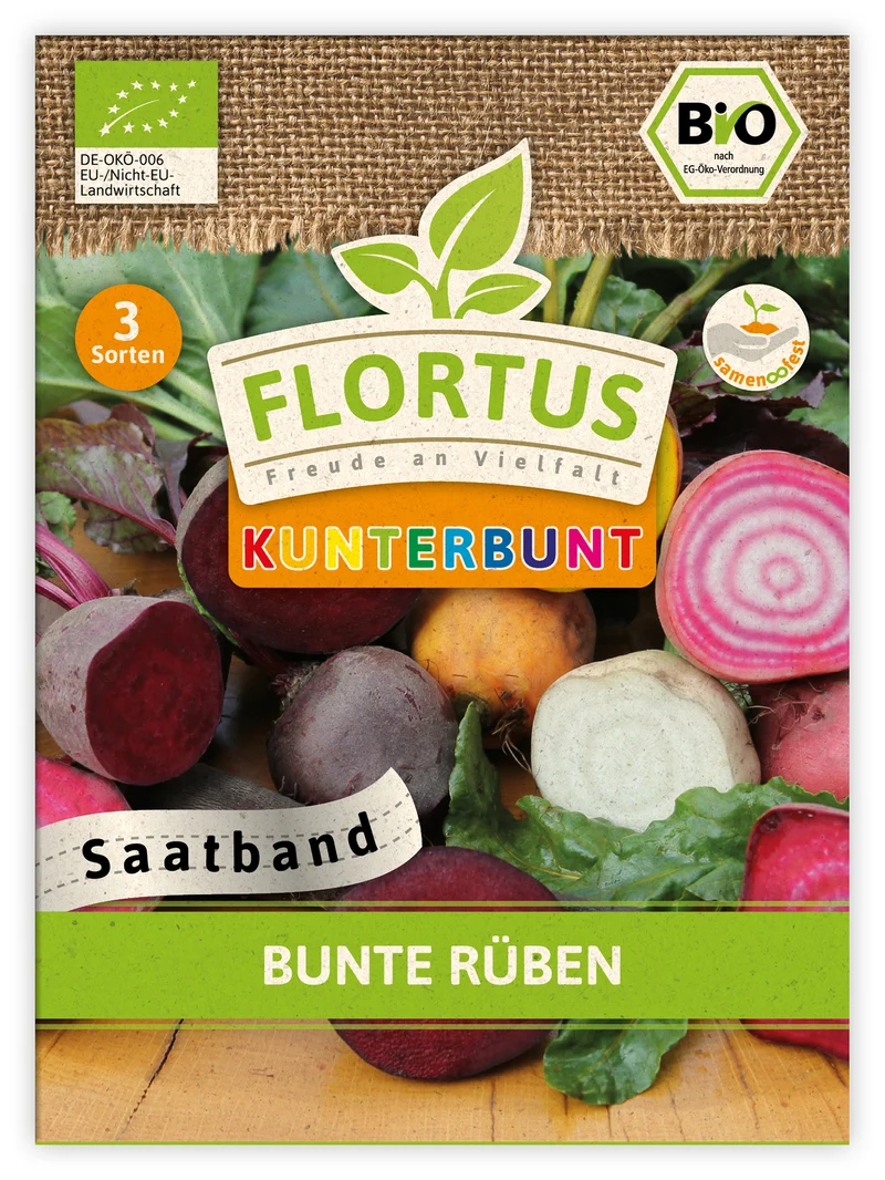Bunte Rüben (Saatband) | BIO Saatbänder & Saatplatten von FLORTUS