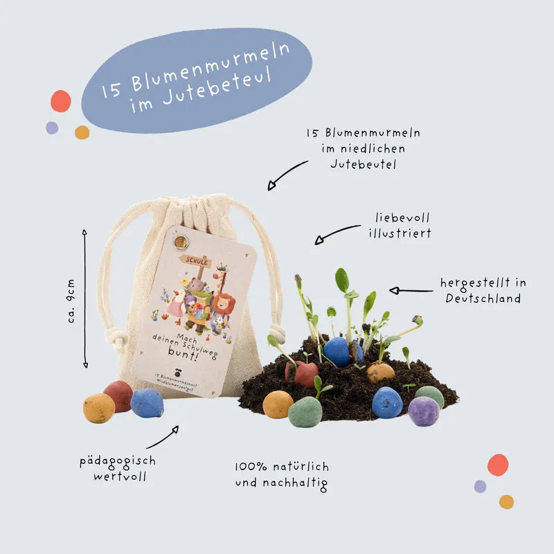 15 Saatkugeln im Baumwollbeutel
