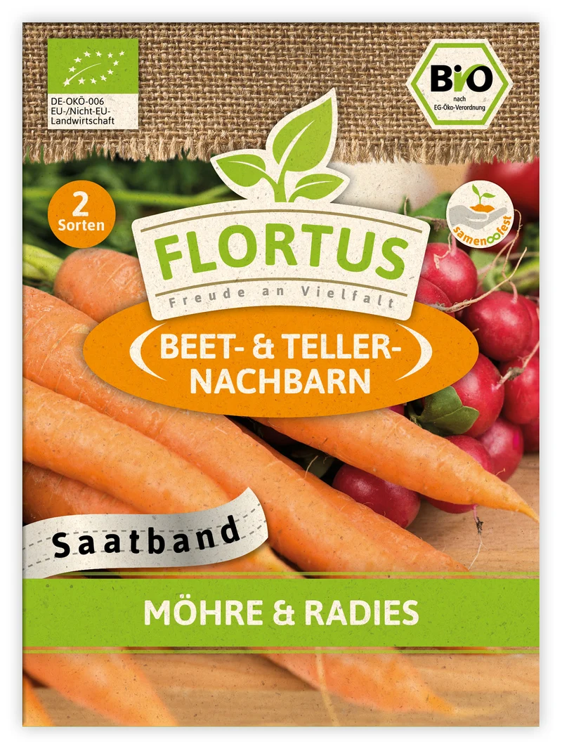 Möhre & Radies (Saatband) | BIO Saatbänder & Saatplatten von FLORTUS