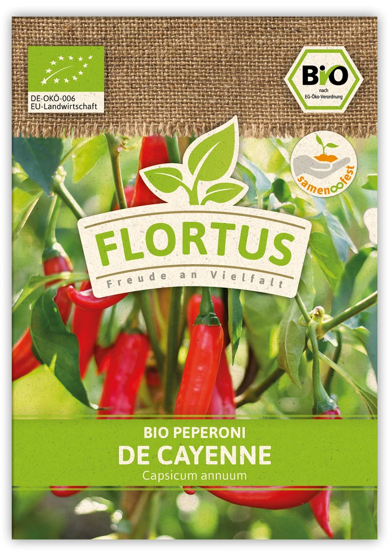 Peperoni De Cayenne (100 Stück) | BIO Peperonisamen von FLORTUS
