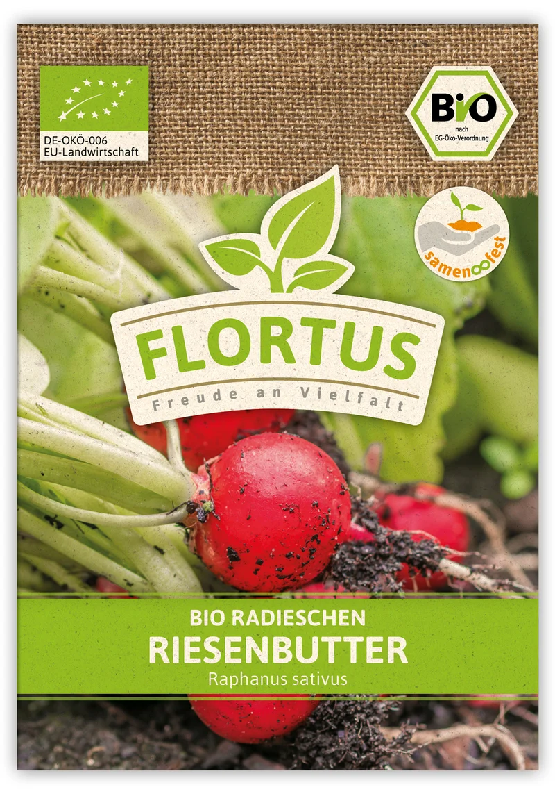 Radieschen Riesenbutter (100 Stück) | BIO Radieschensamen von FLORTUS