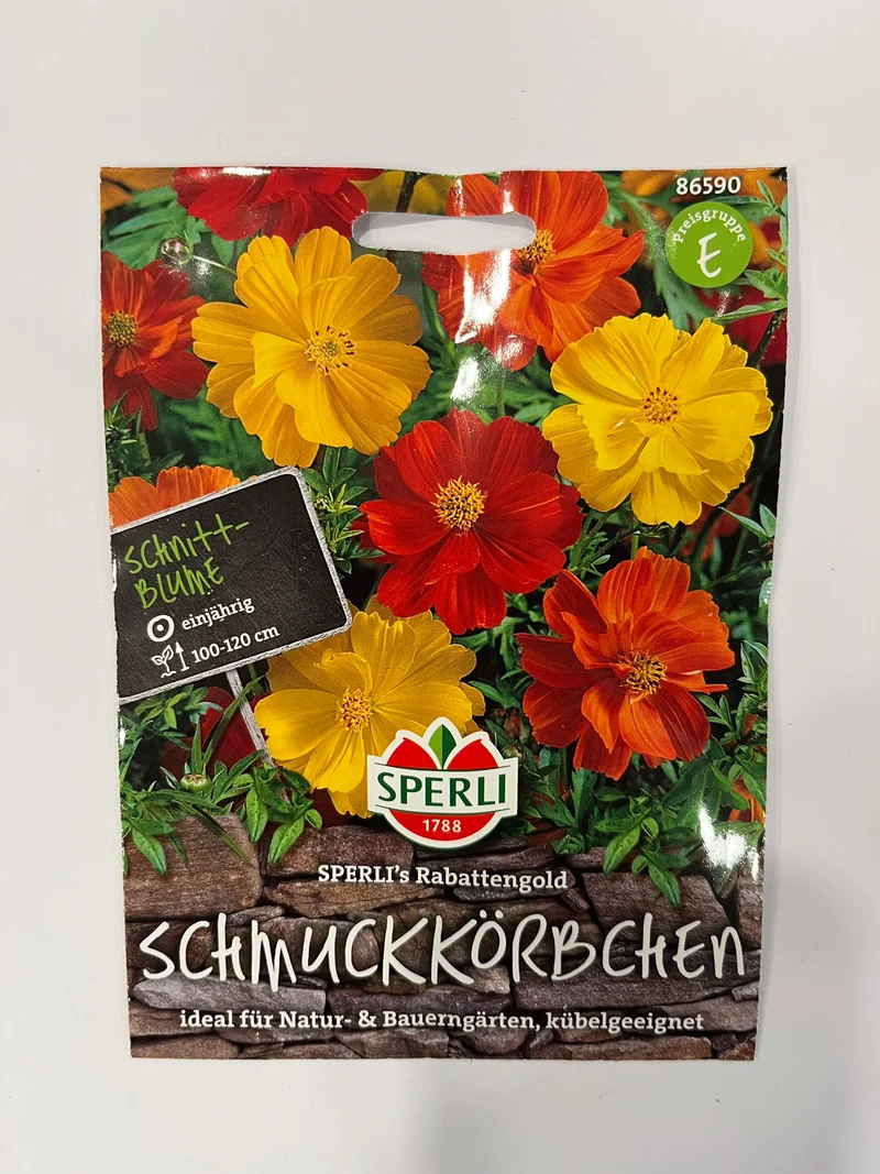 Cosmea Schmuckkörbchen Sperli’s Rabattengold