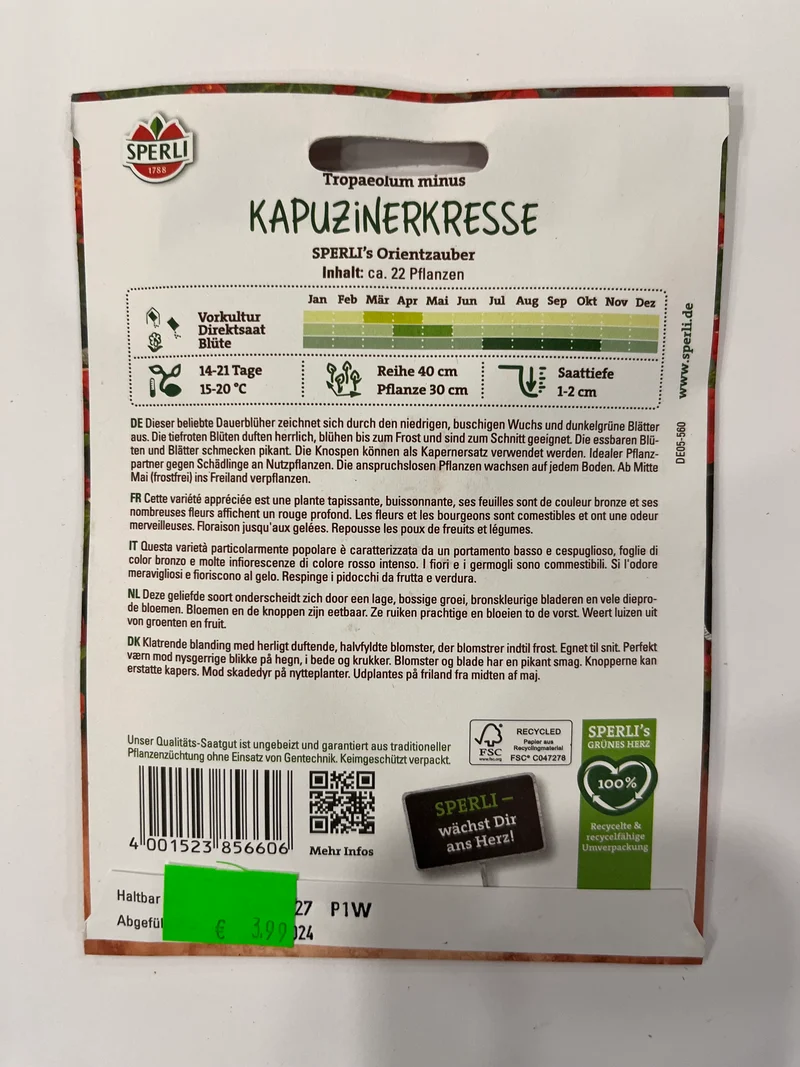 Kapuzinerkresse Sperli‘s Orientzauber