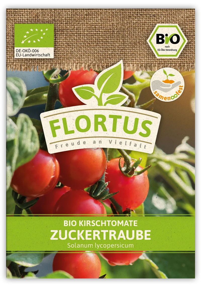 Kirschtomate Zuckertraube (100 Stück) | BIO Tomatensamen von FLORTUS