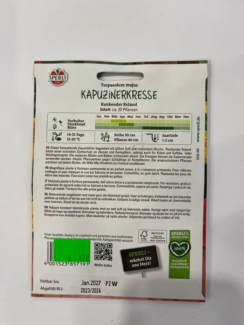Kapuzinerkresse Rankender Roland