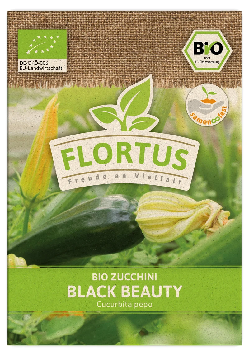 Zucchini Black Beauty | BIO Zucchinisamen von FLORTUS