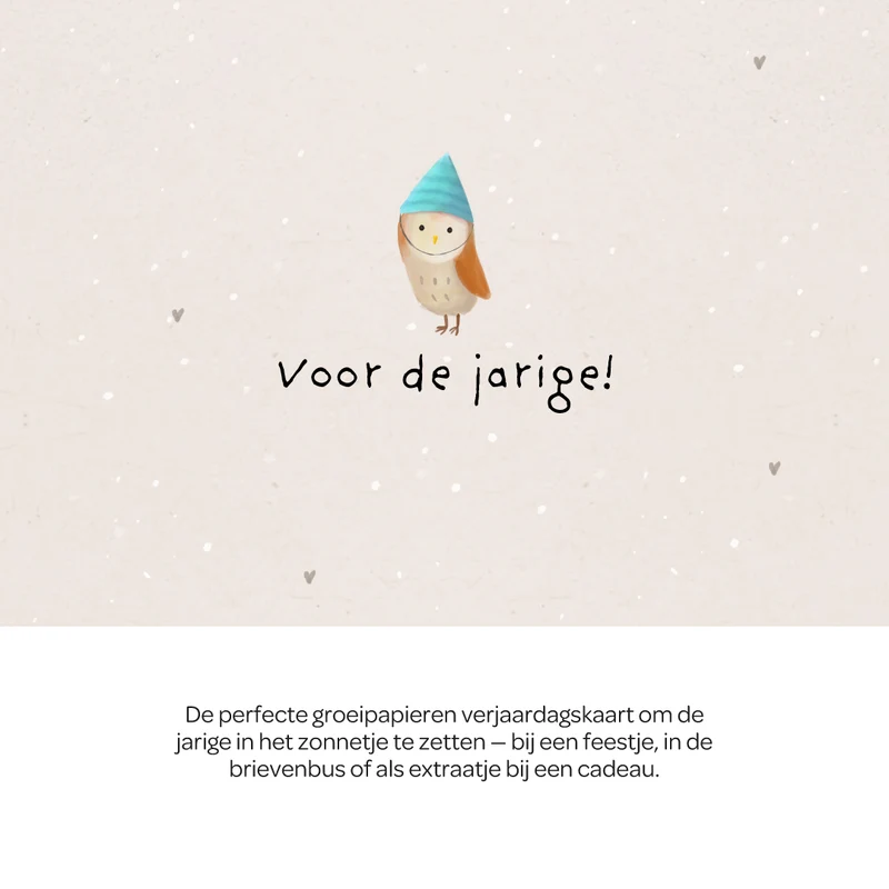 Wenskaart – Voor de jarige