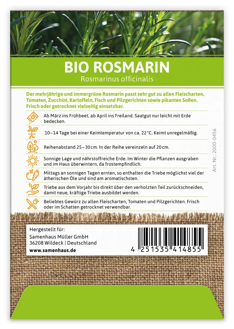 Rosmarin | BIO Rosmarinsamen von FLORTUS