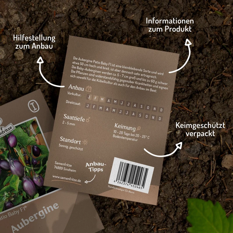 Aubergine Patio Baby F1 Samen