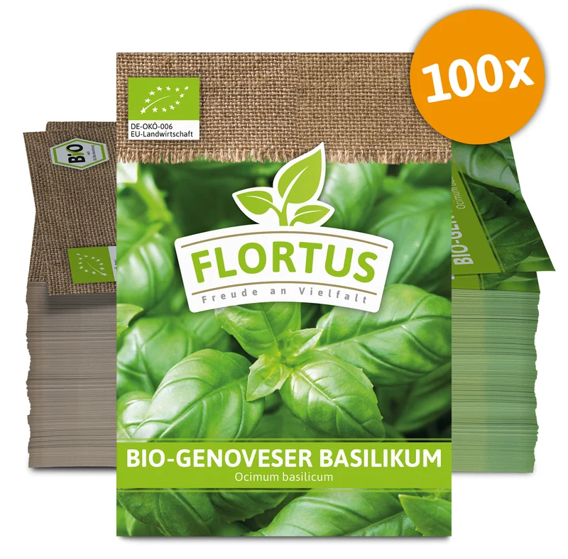 Genoveser Basilikum (100 Tütchen) | BIO Basilikumsamen von FLORTUS