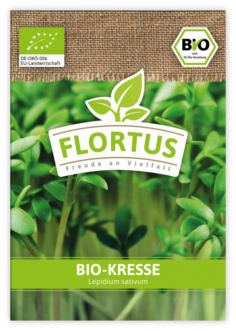 Kresse (100 Tütchen) | BIO Kressesamen von FLORTUS