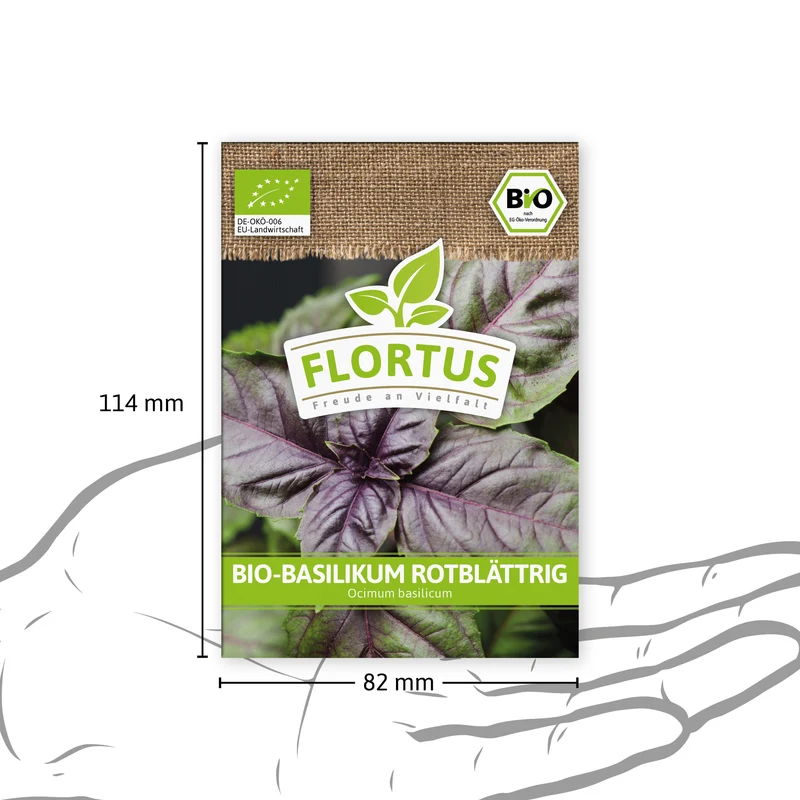 Basilikum rotblättrig | BIO Basilikumsamen von FLORTUS