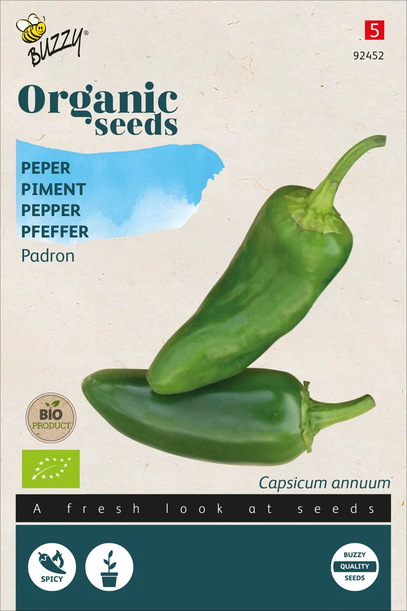 Pfeffer Padron | BIO Chilisamen von Buzzy Seeds [MHD 07/2024]