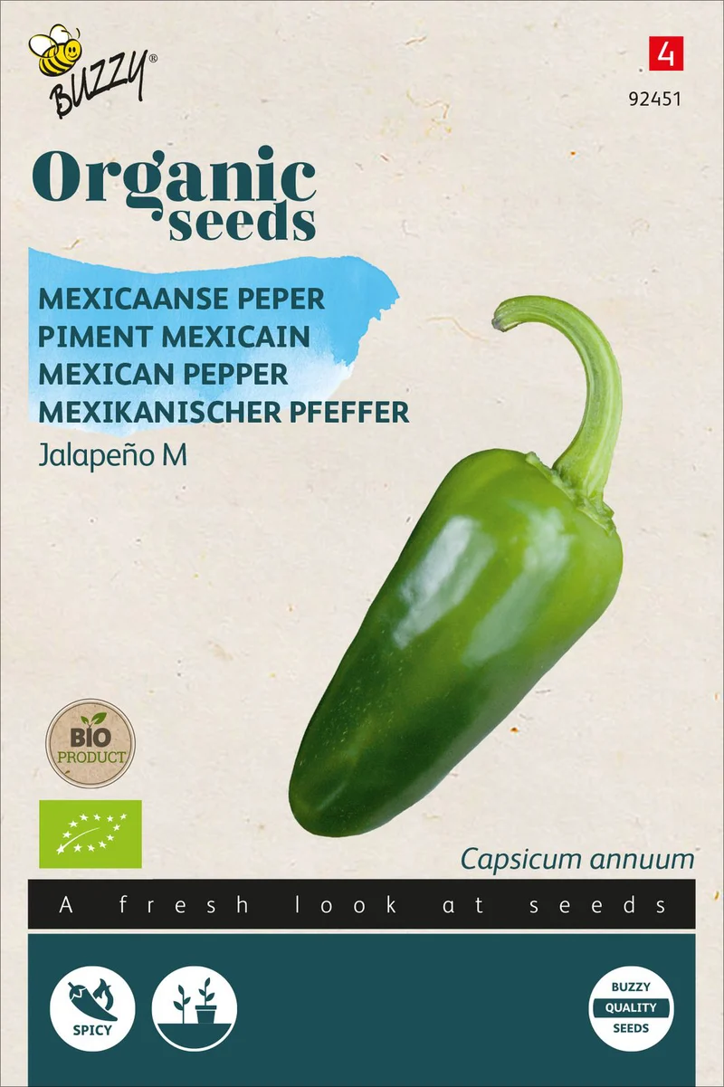 Pfeffer Jalapeño | BIO Chilisamen von Buzzy Seeds [MHD 07/2024]