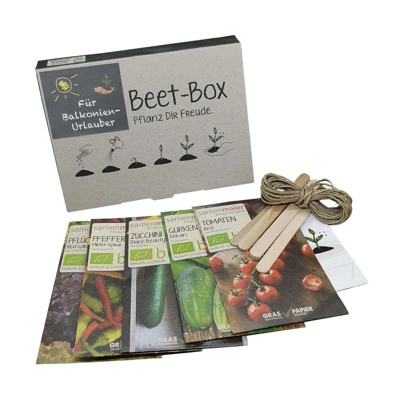 Beet-Box "Für Balkonien-Urlauber" | BIO Gemüsesamen-Sets von Samen Maier