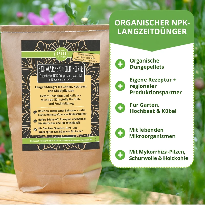 Schwarzes Gold Forte - organischer Terra Preta Dünger