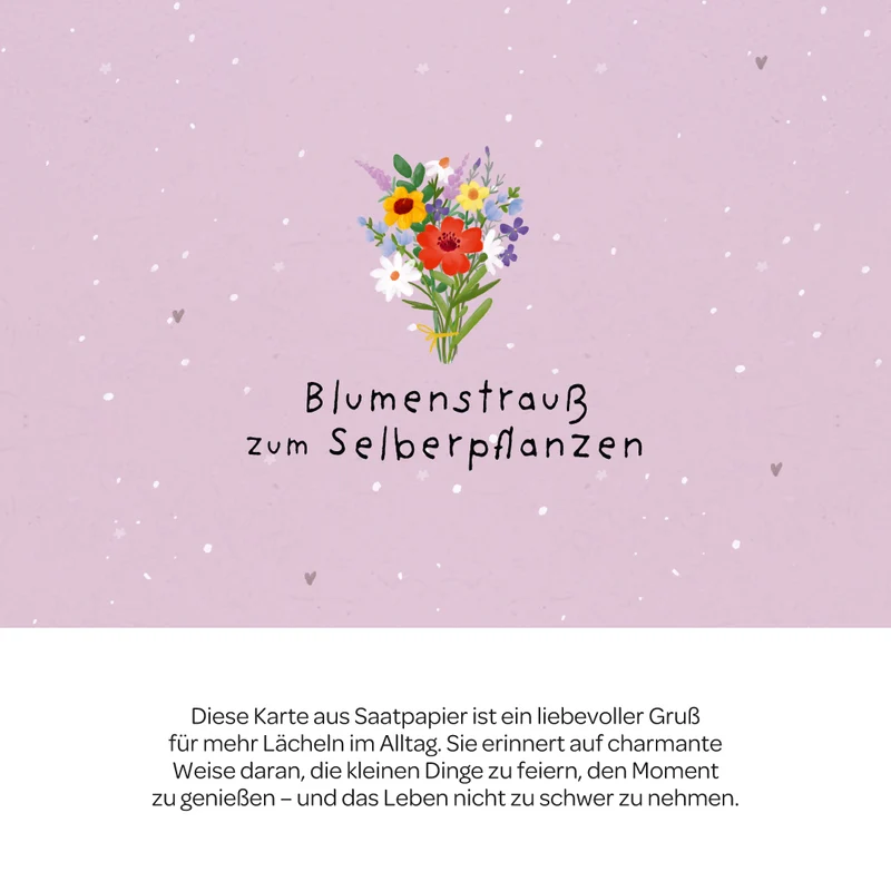 Grußkarte - Blumenstrauß zum Selberpflanzen