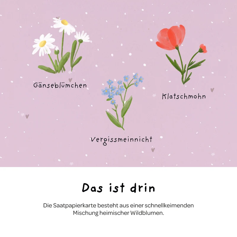 Grußkarte - Blumenstrauß zum Selberpflanzen