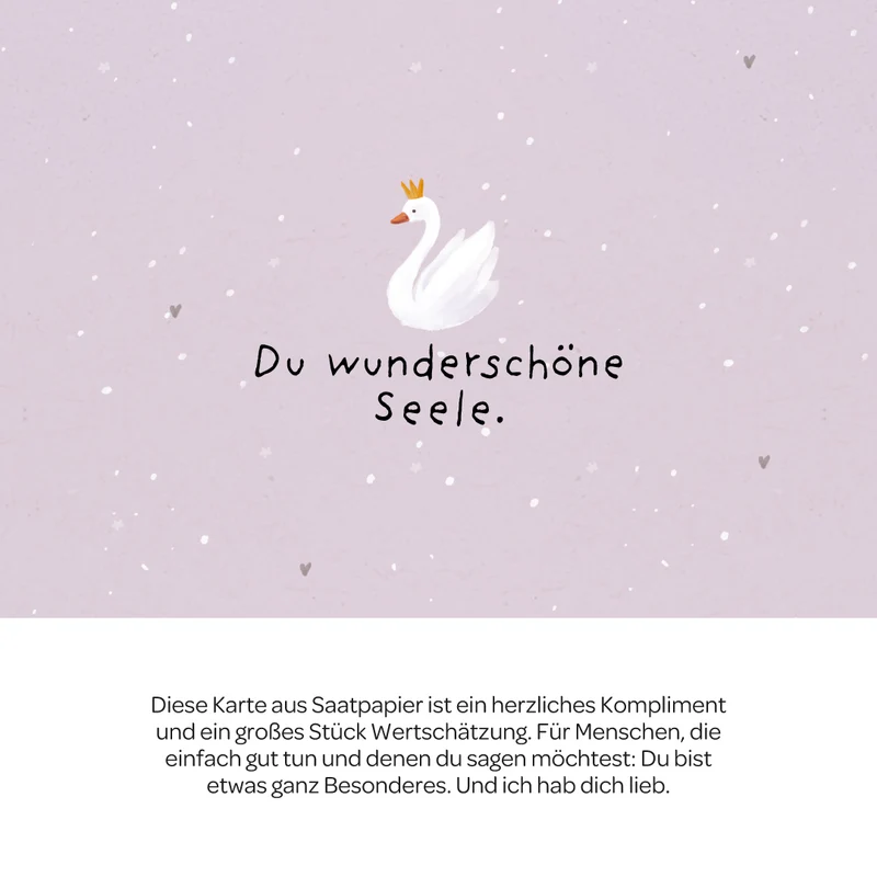 Grußkarte - Du wunderschöne Seele