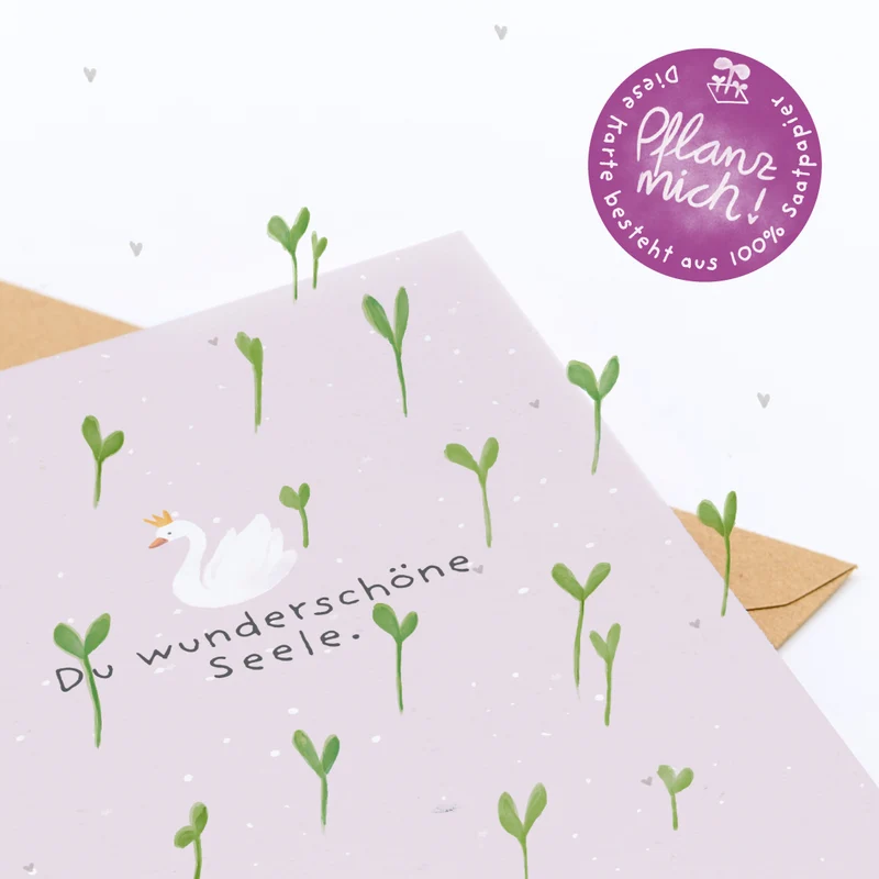 Grußkarte - Du wunderschöne Seele