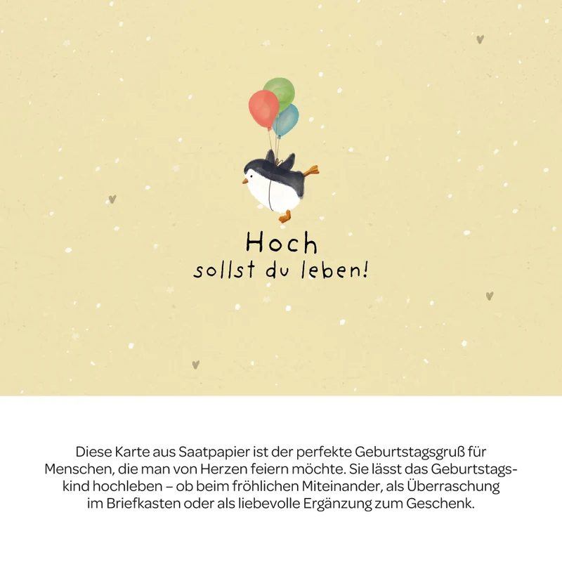 Grußkarte - Hoch sollst du leben!