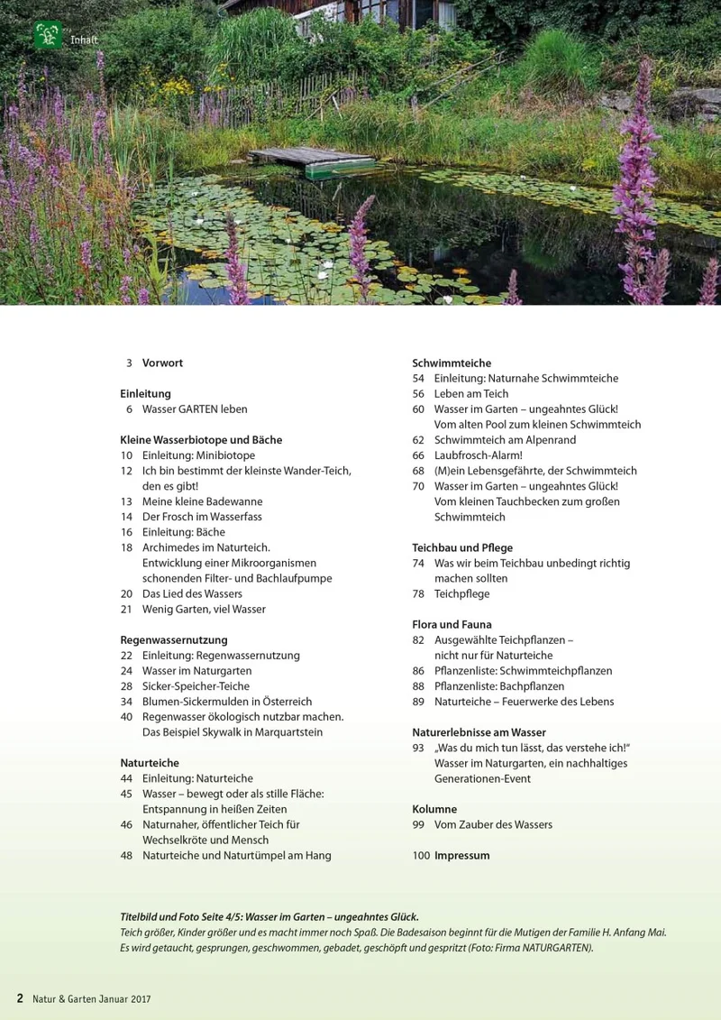 Wasser im Naturgarten