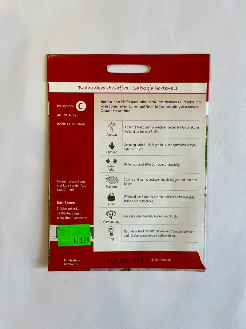 Bohnenkraut einjährig