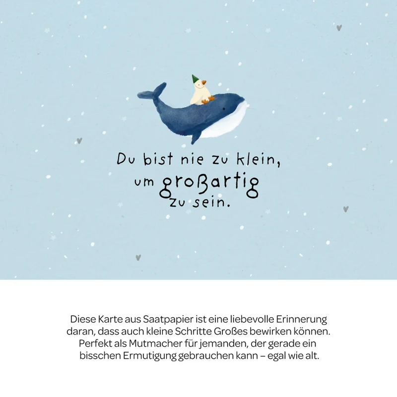 Grußkarte - Du bist nie zu klein, um großartig zu sein