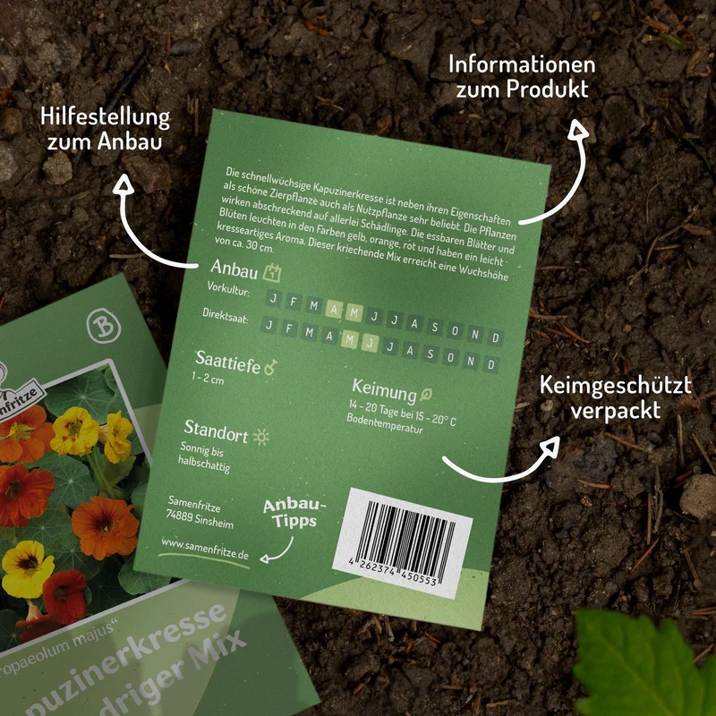 Kapuzinerkresse Samen rankender Mix