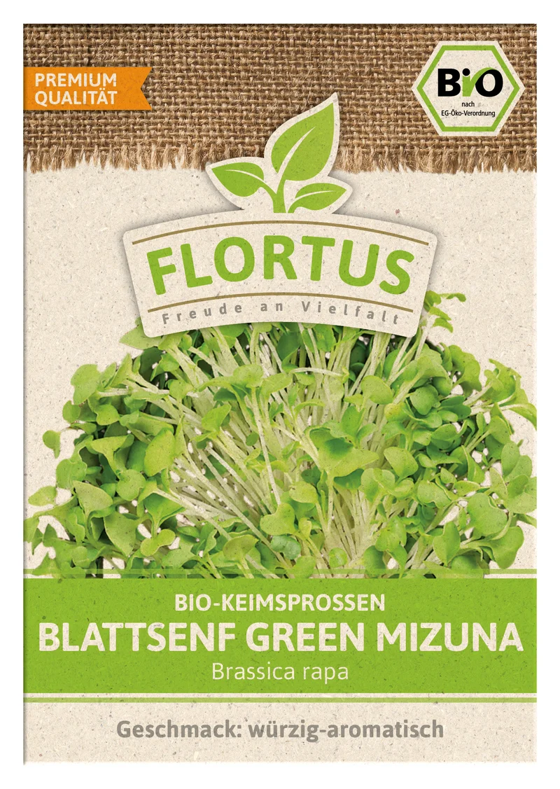 Keimsprossen Blattsenf Green Mizuna | BIO Keimsprossen von FLORTUS