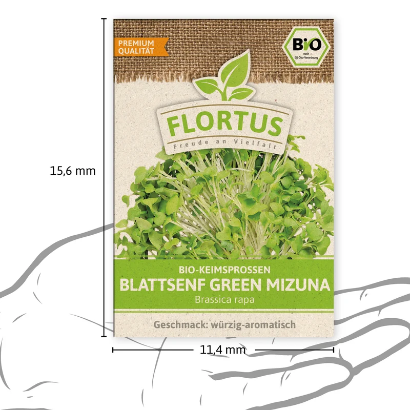Keimsprossen Blattsenf Green Mizuna | BIO Keimsprossen von FLORTUS