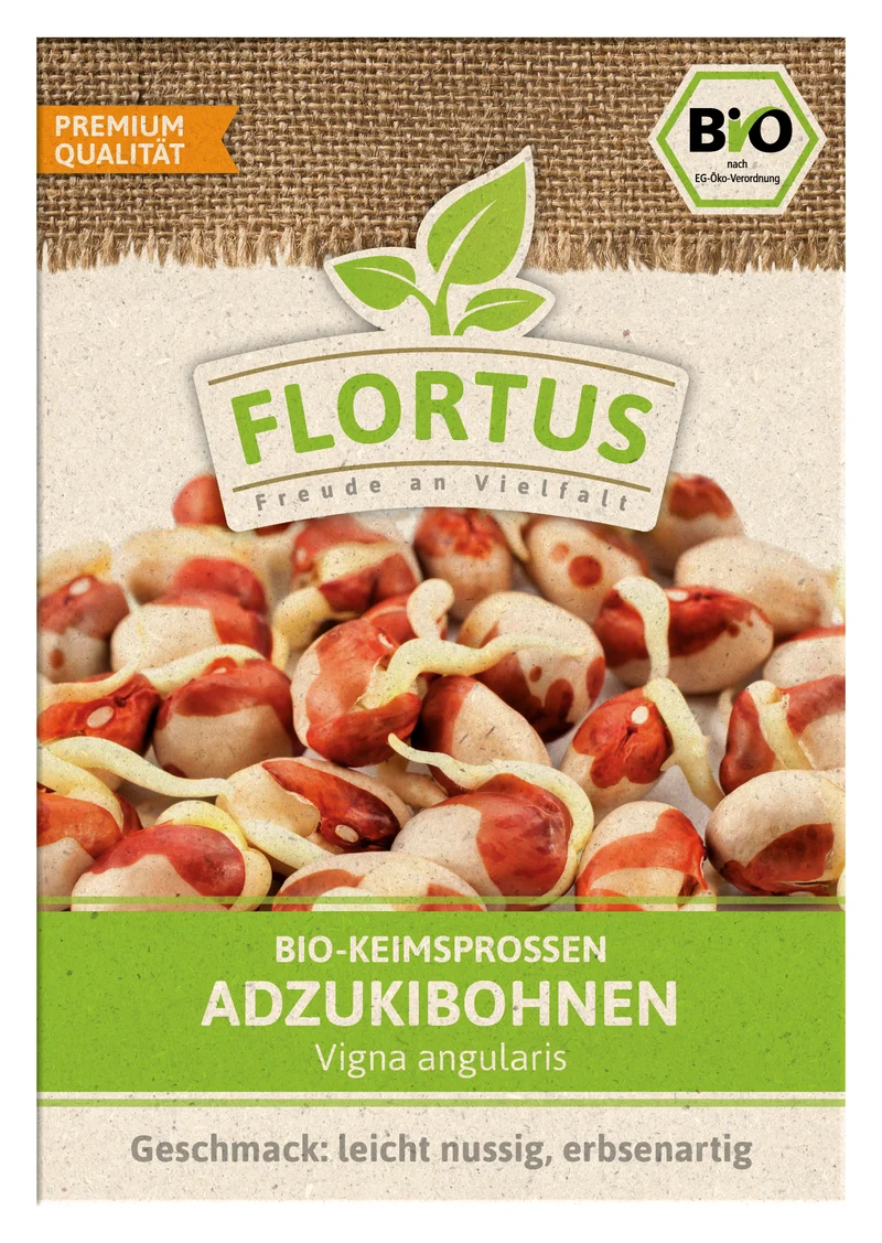 Keimsprossen Adzukibohne | BIO Keimsprossen von FLORTUS
