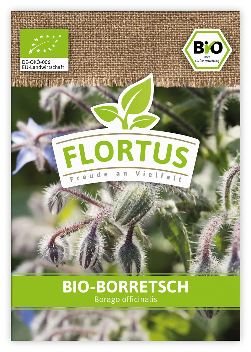 Borretsch (100 Tütchen) | BIO Borretschsamen von FLORTUS