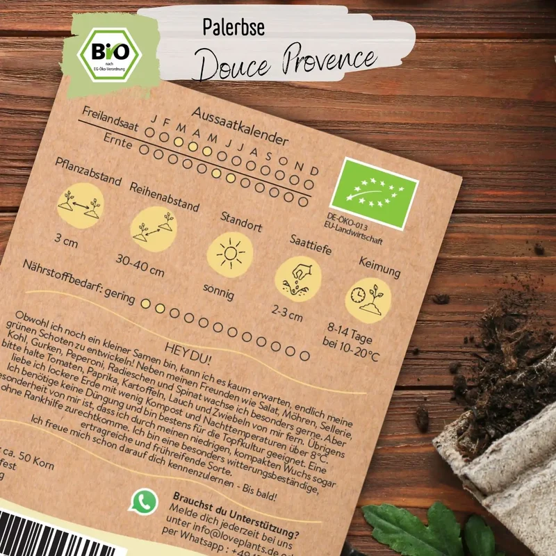 Bio Palerbse Douce Provence Samen