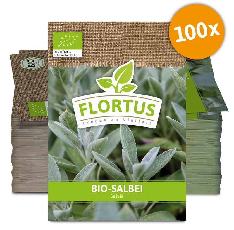 Salbei (100 Tütchen) | BIO Salbeisamen von FLORTUS