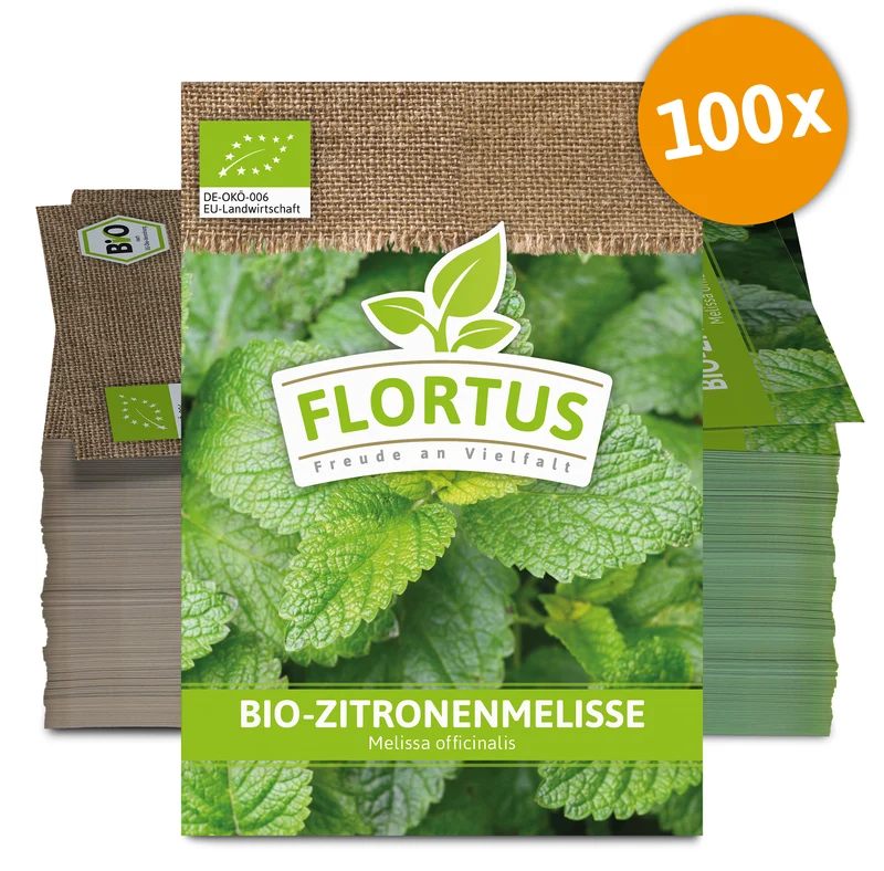 Zitronenmelisse (100 Tütchen) | BIO Melissensamen von FLORTUS