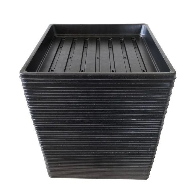 1010 Microgreens Growing Trays WITH Holes 10" x 10" (Shallow)