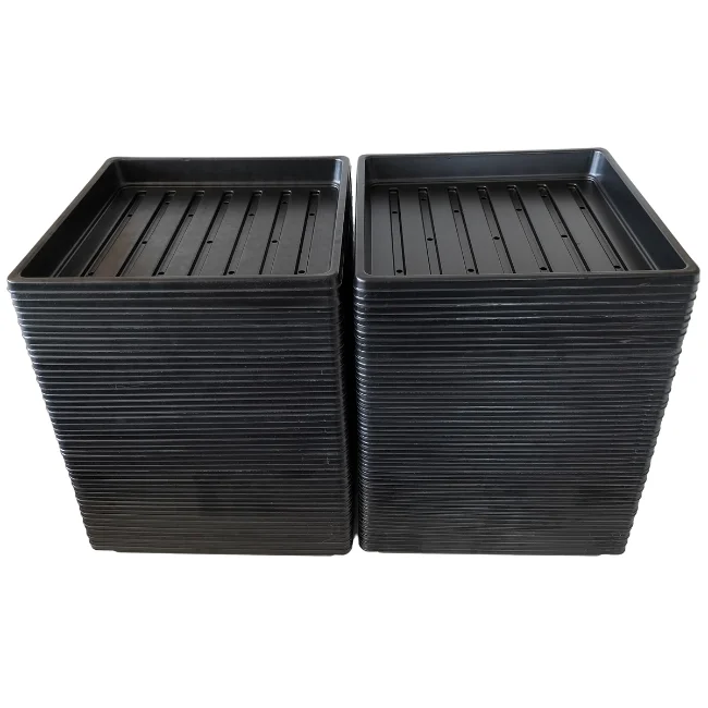 1010 Microgreens Growing Trays WITH Holes 10" x 10" (Shallow)